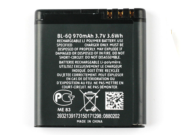 Nokia BL-6Q電池/バッテリー