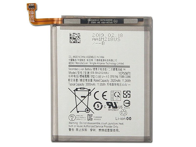 Samsung EB-BA202ABU電池/バッテリー