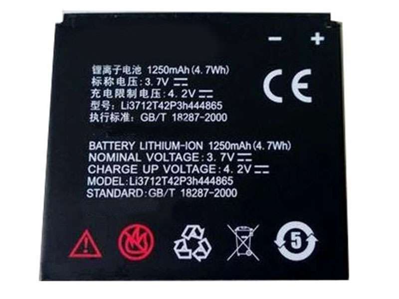 ZTE Li3712T42P3h444865電池/バッテリー