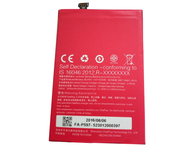 OnePlus BLP597電池/バッテリー